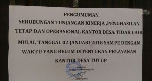 ADD Tak Cair, Sejumlah Desa Hentikan Pelayanan