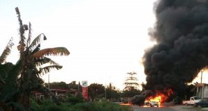 Avansa Meledak Depan SPBU Desa Suka Rahmat