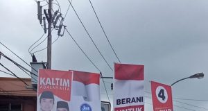 Sangatta Mulai Semarak Dengan Baliho Paslon Gubernur Kaltim