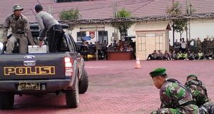 Dibantu Kodim, Lanal dan Satpol PP, Polres Kutim Berhasil Halau Penganggu Pilgub