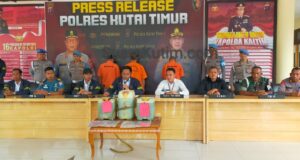 Polres Kutim Amankan 3,2 Ton Pertalite dan 3 Pelaku Illegal Oil
