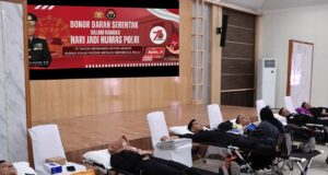 Peringati Hari Jadi Humas Polri Ke-73, Humas Polres Kutai Timur Gelar Donor Darah