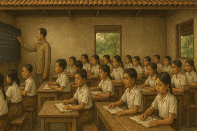 Ilustrasi Sekolah Rakyat by AI