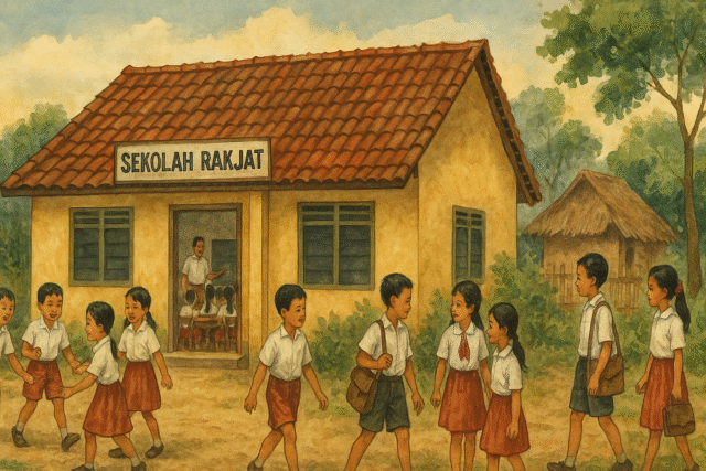 Gambar iLustrasi Sekolah Rakyat by AI Gambar iLustrasi Sekolah Rakyat by AI