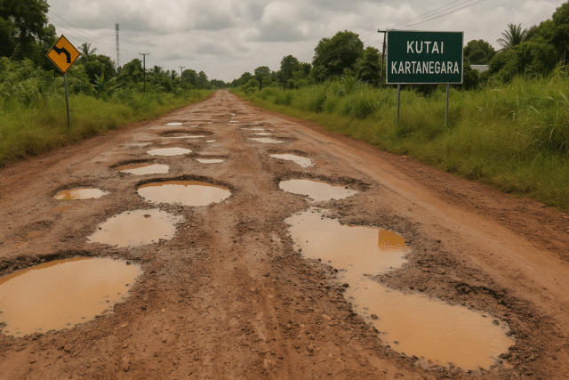 Gambar ilustrasi jalan rusak (ilustrasi by AI) Gambar ilustrasi jalan rusak (ilustrasi by AI)