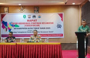 Kesbangpol Kutim Gelar Rakor Forkopimcam se-Kutai Timur, Bahas Kerawanan Sosial dan Mitigasi Kebencanaan