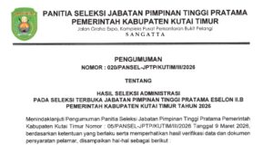 Pansel JPTP Kutim Liris Hasil Seleksi Administrasi, 23 Pelamar Lolos Berkas