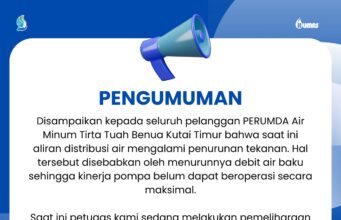 Debit Air Baku Menurun, Distribusi Air Bersih Terganggu, Perumdam TTB Himbau Warga Antisipasi