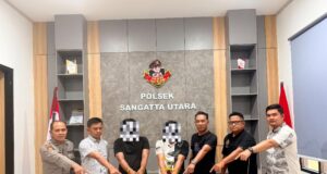Polsek Sangatta Utara Gagalkan Peredaran Sabu, Dua Terduga Pengedar dan 20 Poket Barang Bukti Diamankan