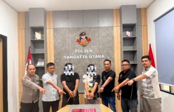 Polsek Sangatta Utara Gagalkan Peredaran Sabu, Dua Terduga Pengedar dan 20 Poket Barang Bukti Diamankan