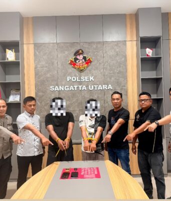 Polsek Sangatta Utara Gagalkan Peredaran Sabu, Dua Terduga Pengedar dan 20 Poket Barang Bukti Diamankan
