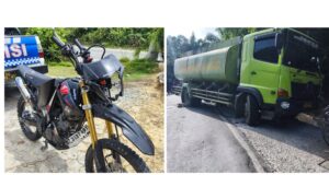 Truk vs Sepeda Motor di Teluk Pandan, Satu Korban MD