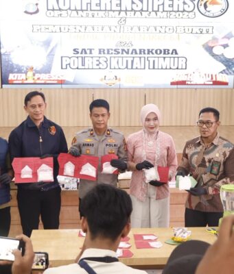 Polres Kutim Musnahkan Narkotika Sabu Senilai Rp1,3 Miliar