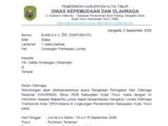 Peringati HAORNAS 2026, Pemkab Kutim Bakal Gelar Lomba Oltrad Antar Instansi