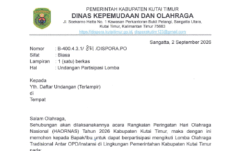 Peringati HAORNAS 2026, Pemkab Kutim Bakal Gelar Lomba Oltrad Antar Instansi