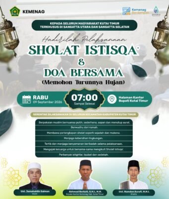 Besok Pagi, Warga Kutim Serentak Gelar Sholat Istisqa’ dan Do’a Bersama Minta Hujan