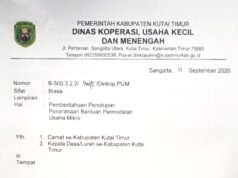 Diskop UKM Kutim Tutup Pendaftaran Penerimaan Bantuan Permodalan Usaha Mikro
