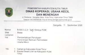 Diskop UKM Kutim Tutup Pendaftaran Penerimaan Bantuan Permodalan Usaha Mikro