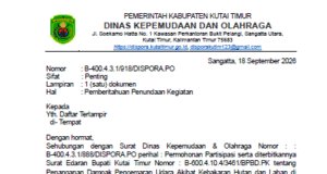 Akibat Kabut Asap, Dispora Kutim Tunda Peringatan Haornas dan Harlantas Bhayangkara ke-71 Tahun 2026